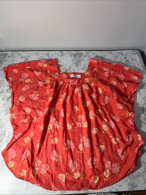 Time and Tru Women’s Floral Cotton Blouse XL